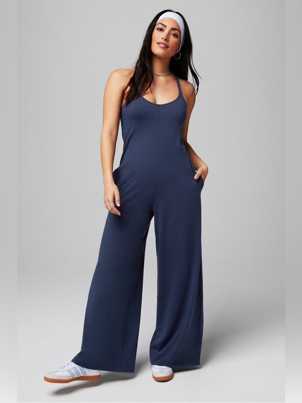 Fabletics Women's Cloud Jersey Wide Leg Onesie 2X-Regular